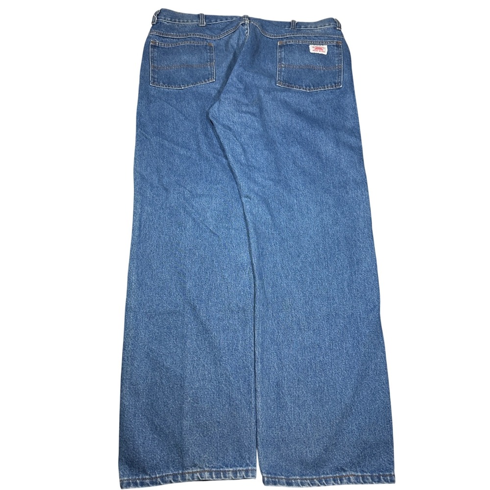 Vintage Round House 90s Workwear Jeans Mens 40x32 Blue Denim Made in USA Lot 103